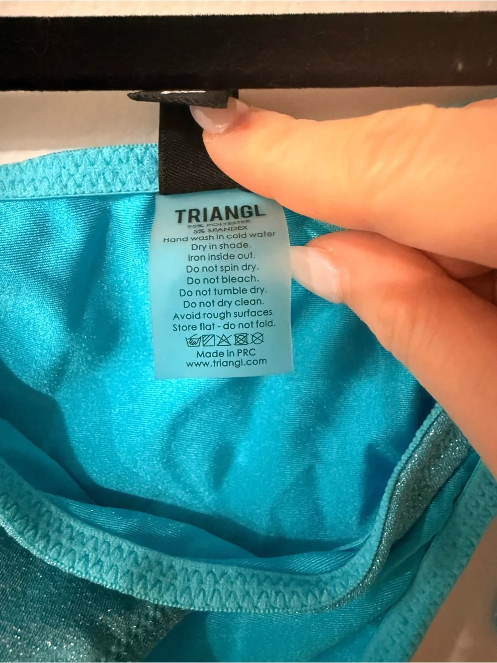 Triangl swimwear Shimmery Teal Triangle Bikini